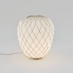 Pinecone Ø50 biały, złoty - Fontana Arte - lampa biurkowa