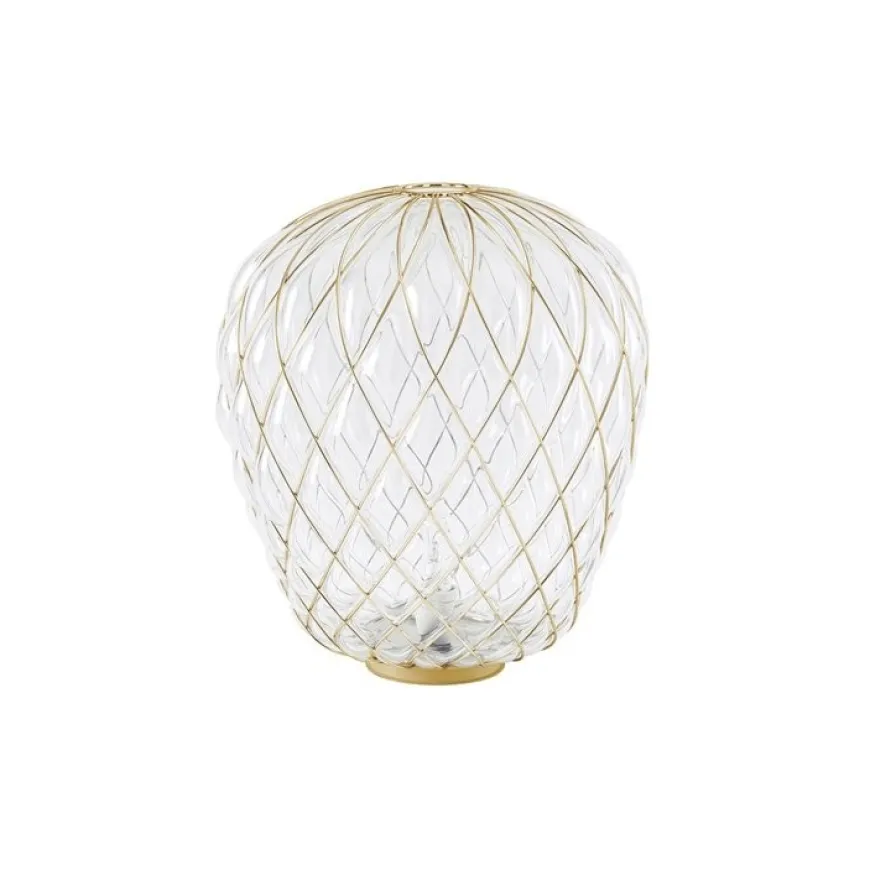 Pinecone Ø50 złoty, przezroczysty - Fontana Arte - lampa biurkowa