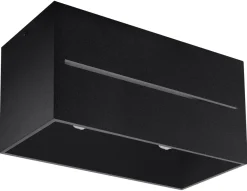 Plafon LOBO MAXI Czarny - Sollux