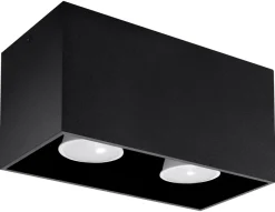 Plafon QUAD MAXI Czarny - Sollux