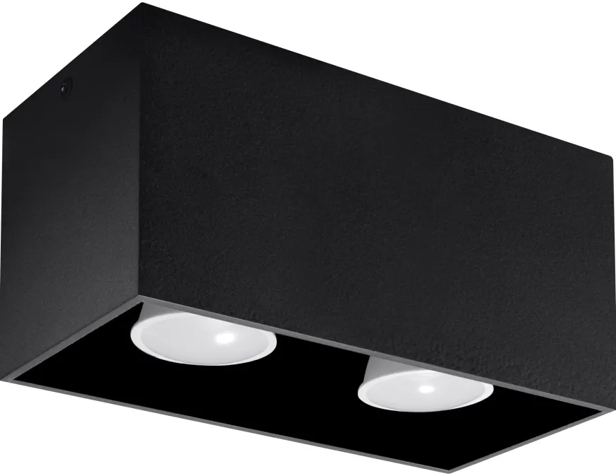 Plafon QUAD MAXI Czarny - Sollux