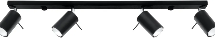 Plafon RING 4L Czarny - Sollux