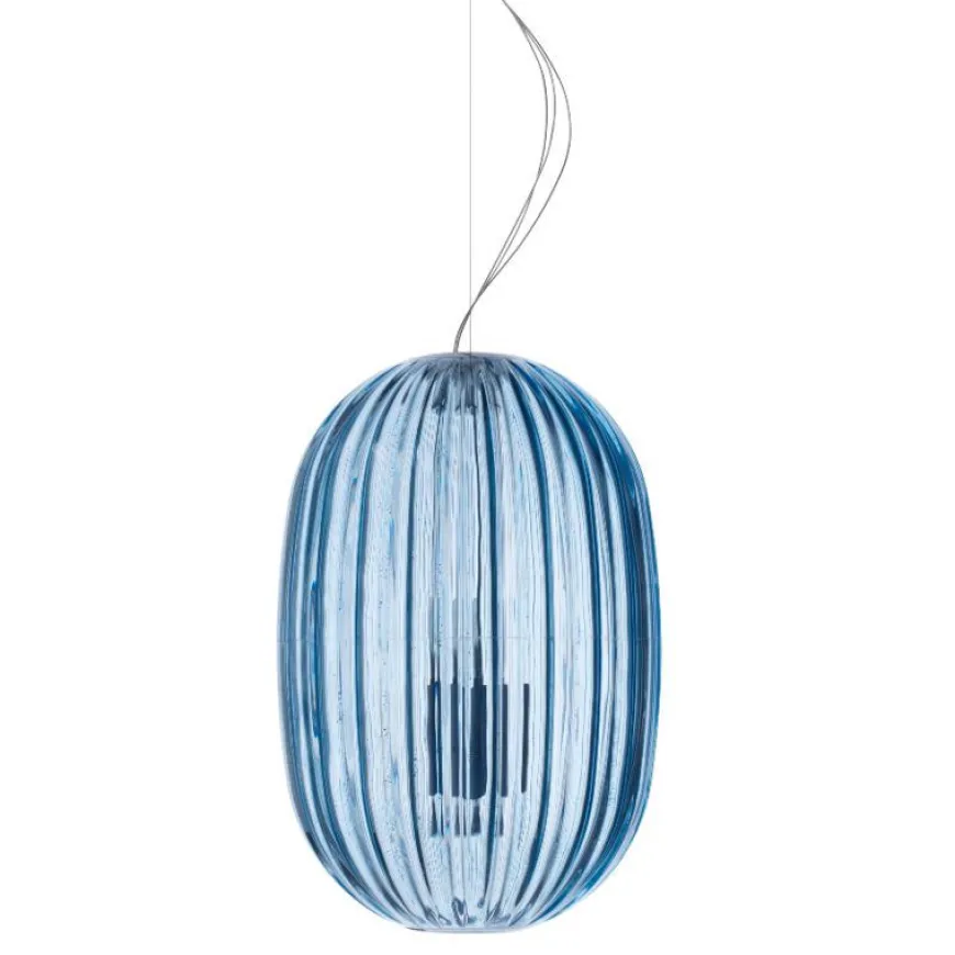 Plass Media niebieski - Foscarini - lampa wisząca