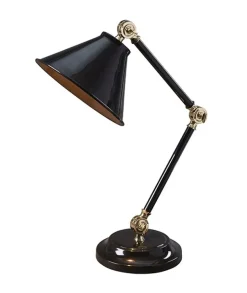 Provence Black And Polished Brass - Elstead Lighting - lampa biurkowa nowoczesna