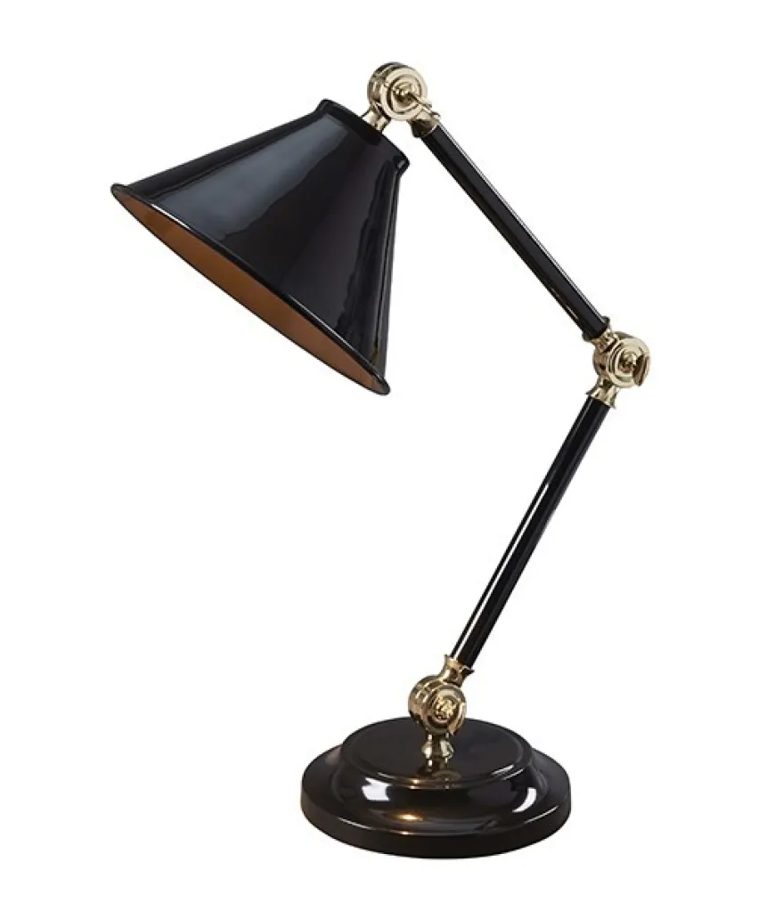 Provence Black And Polished Brass - Elstead Lighting - lampa biurkowa nowoczesna