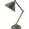 Provence Dark Grey And Aged Brass - Elstead Lighting - lampa biurkowa nowoczesna