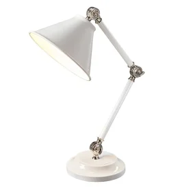Provence White And Polished Nickel - Elstead Lighting - lampa biurkowa nowoczesna