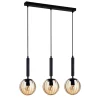 Ravena III black/amber - Italux - lampa wisząca nowoczesna