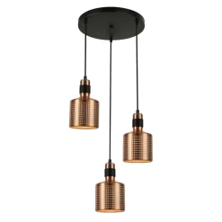 Restenza 3 Copper - Italux - lampa wisząca