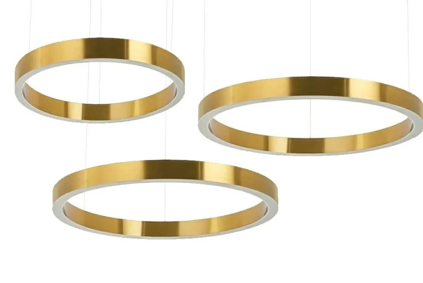 Ring 60 + 80 + 80 Złota - King Home - lampa wisząca