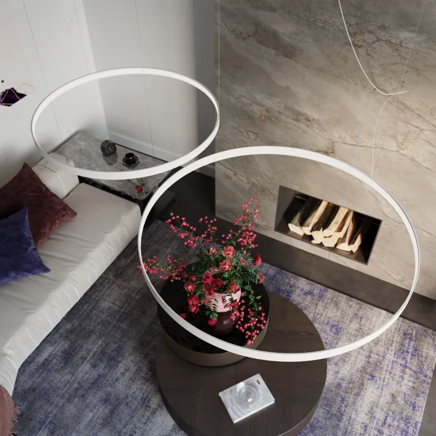 Rio 55 Biały Led 3000K - THORO - lampa wisząca