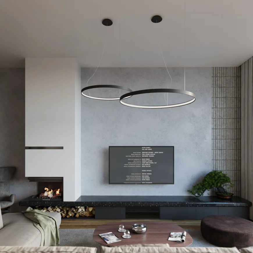 Rio 78 Czarny Led 4000K - THORO - lampa wisząca