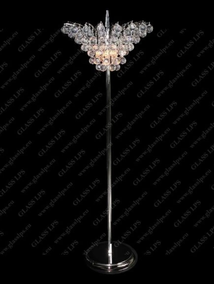 S47 555/06/4; Ni - Glass LPS - lampa stojąca kryształowa