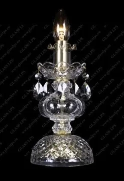 S31 009/01/1-A, GOLD, lip. - Glass LPS - lampa biurkowa kryształowa
