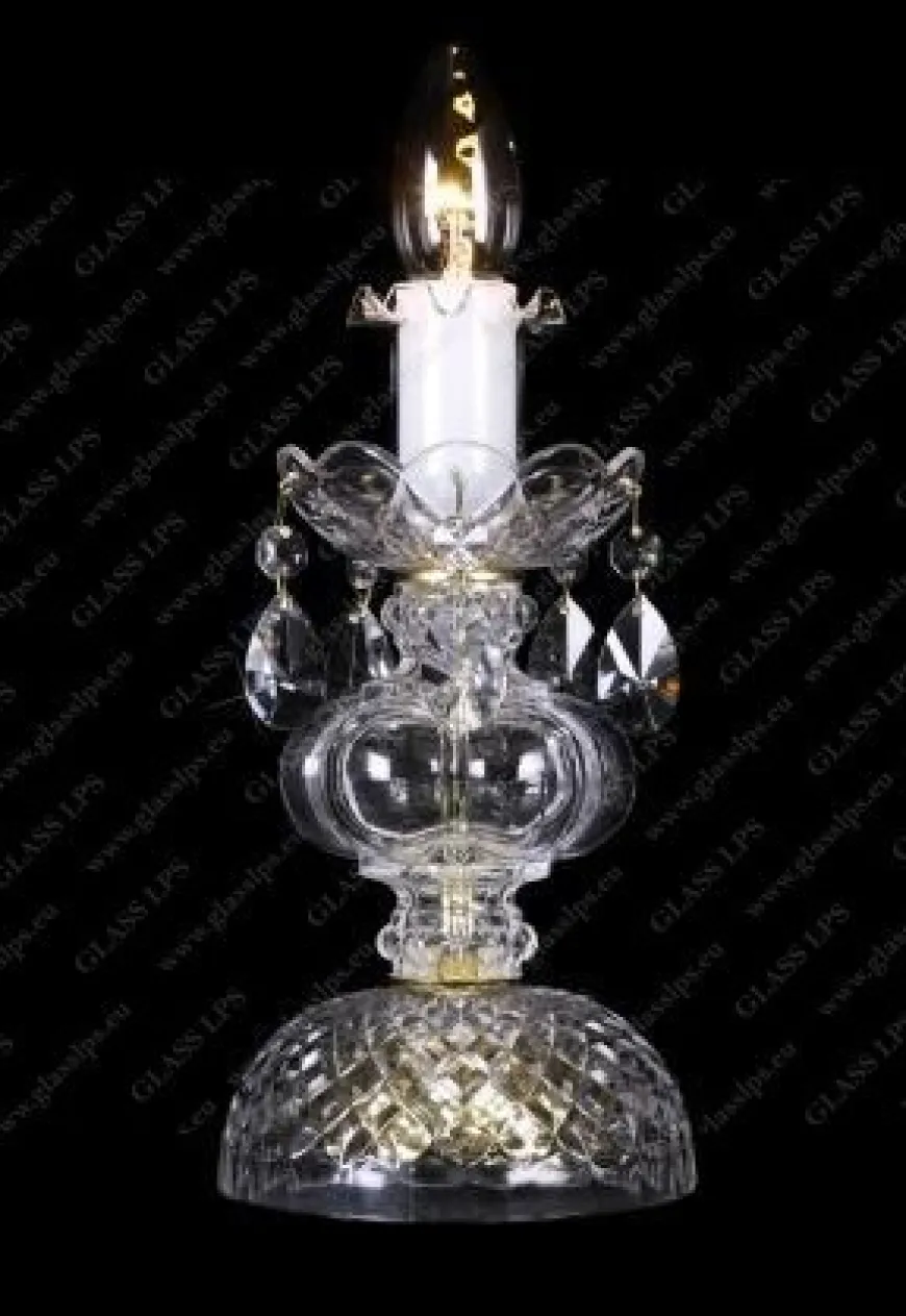 S31 009/01/1-A; lip. - Glass LPS - kryształowa lampa biurkowa