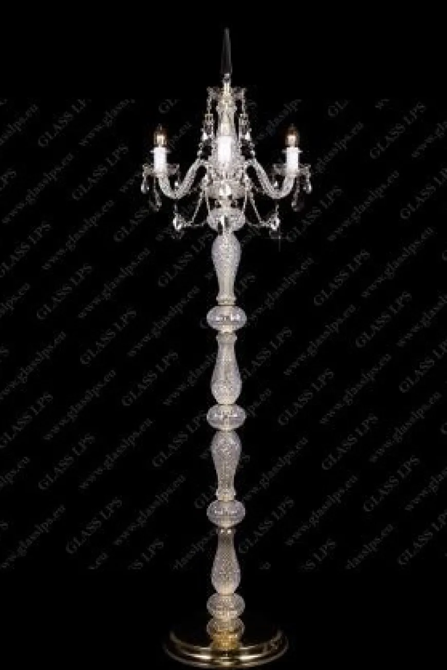 S41 009/03/1-A; lip. - Glass LPS - lampa stojąca kryształowa