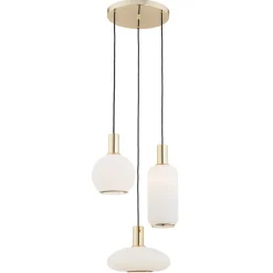 Sagunto 1489 - Argon - lampa wisząca 3 pł. na okrągłej podsufitce
