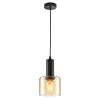 Santia I black/gold - Italux - lampa wisząca nowoczesna