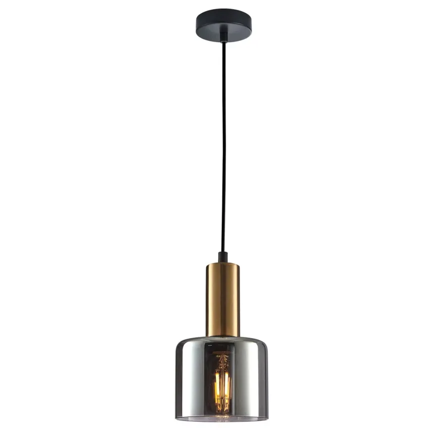 Santia I gold/black - Italux - lampa wisząca nowoczesna