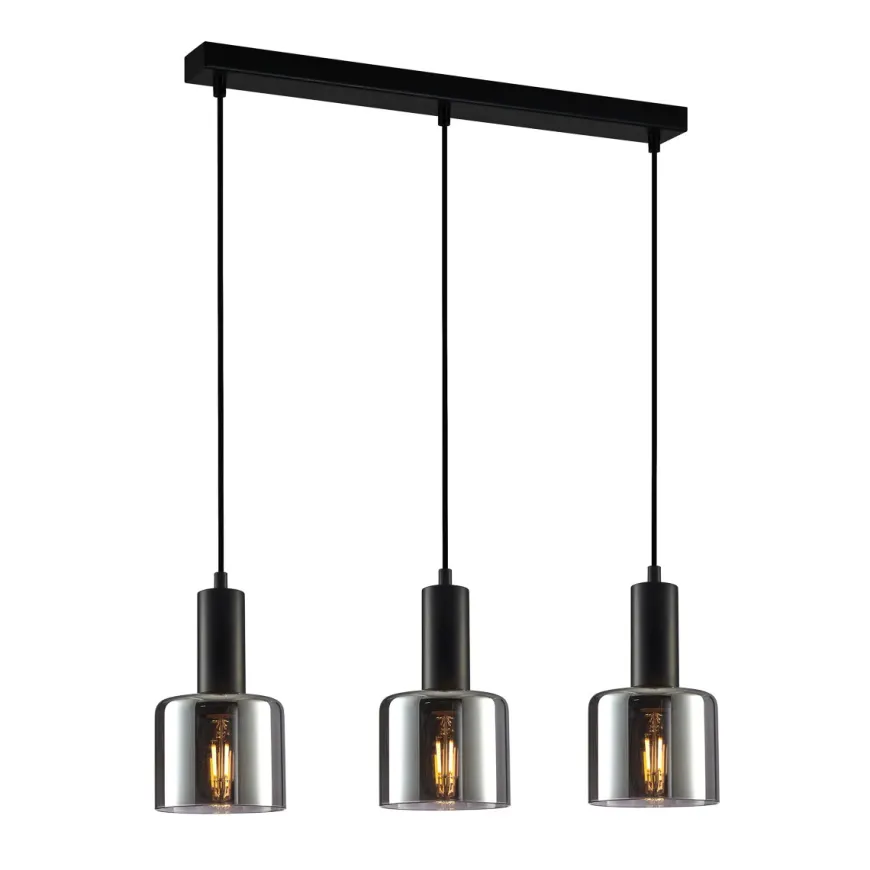 Santia III black - Italux - lampa wisząca nowoczesna