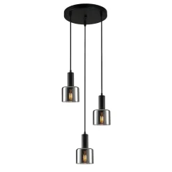 Santia III black - Italux - żyrandol wiszący nowoczesny