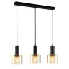 Santia III black/gold - Italux - lampa wisząca nowoczesna