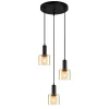 Santia III black/gold - Italux - żyrandol wiszący nowoczesny