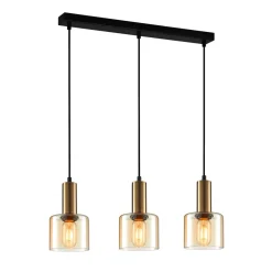 Santia III gold - Italux - lampa wisząca nowoczesna