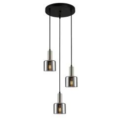 Santia III silver - Italux - żyrandol wiszący nowoczesny