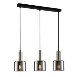 Santia III silver - Italux - lampa wisząca nowoczesna