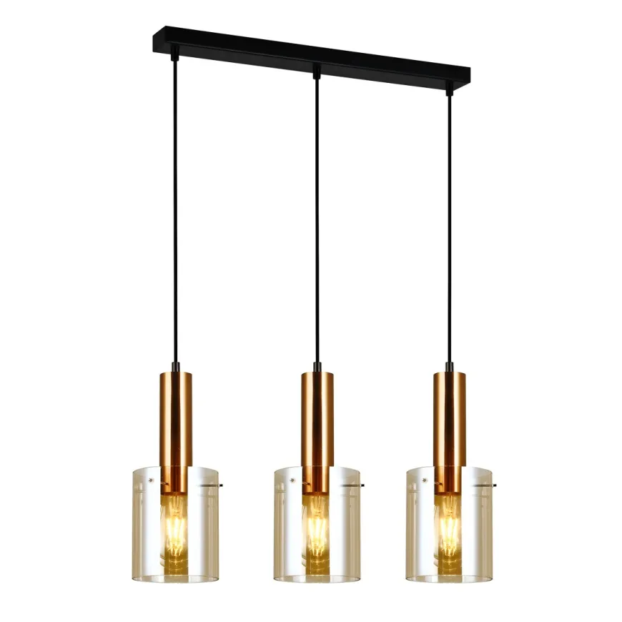 Sardo III BRO+AMB - Italux - lampa wisząca
