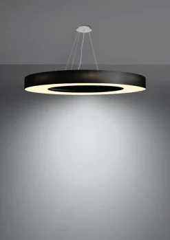 Saturno Slim 90 Czarny - SOLLUX LIGHTING - lampa wisząca