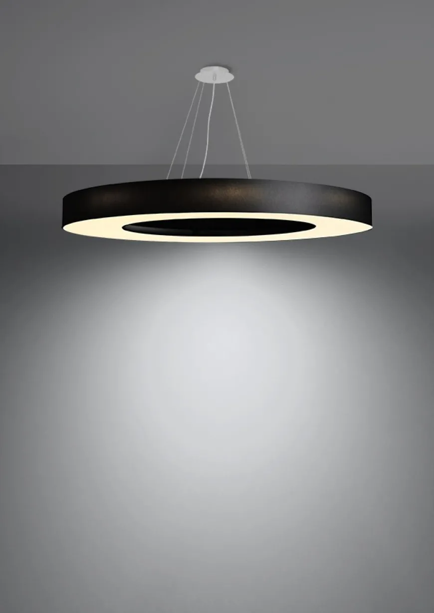 Saturno Slim 90 Czarny - SOLLUX LIGHTING - lampa wisząca