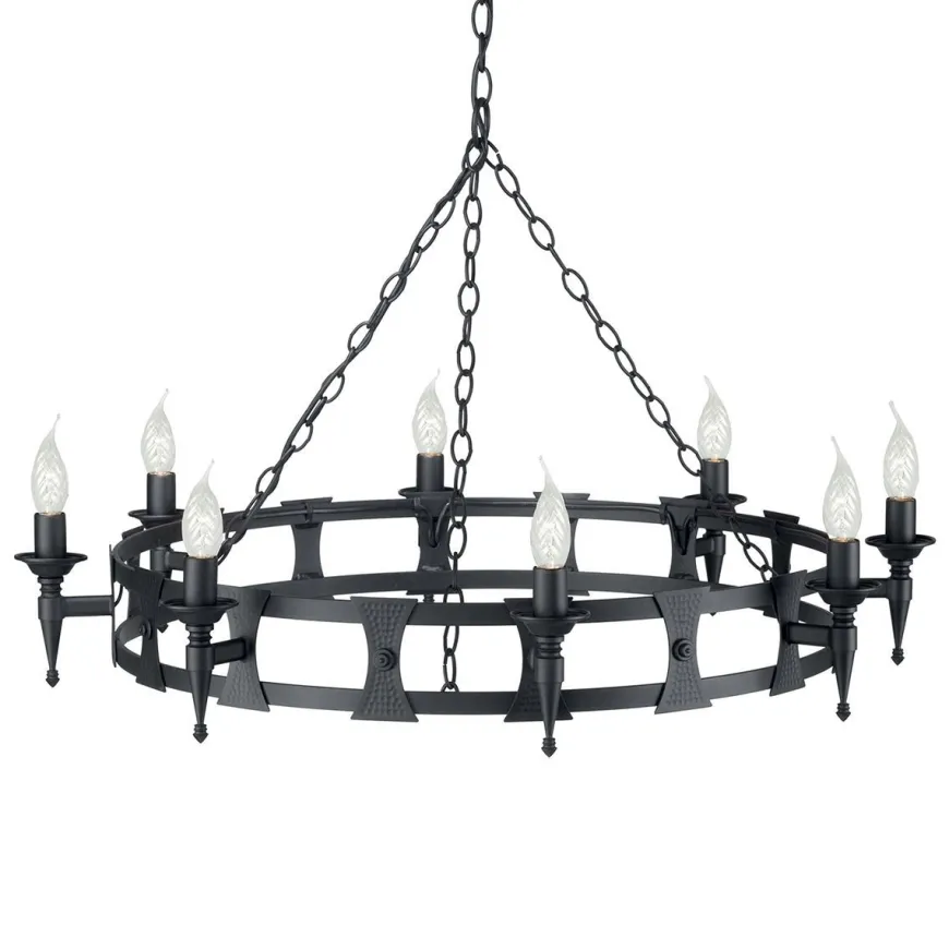 Saxon Black Ø90 - Elstead Lighting - lampa wisząca