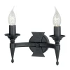 Saxon Black - Elstead Lighting - kinkiet podwójny