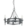 Saxon Black And Silver Ø52 - Elstead Lighting - lampa wisząca