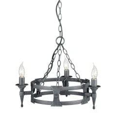 Saxon Black And Silver Ø52 - Elstead Lighting - lampa wisząca