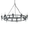 Saxon Black And Silver Ø90 - Elstead Lighting - lampa wisząca