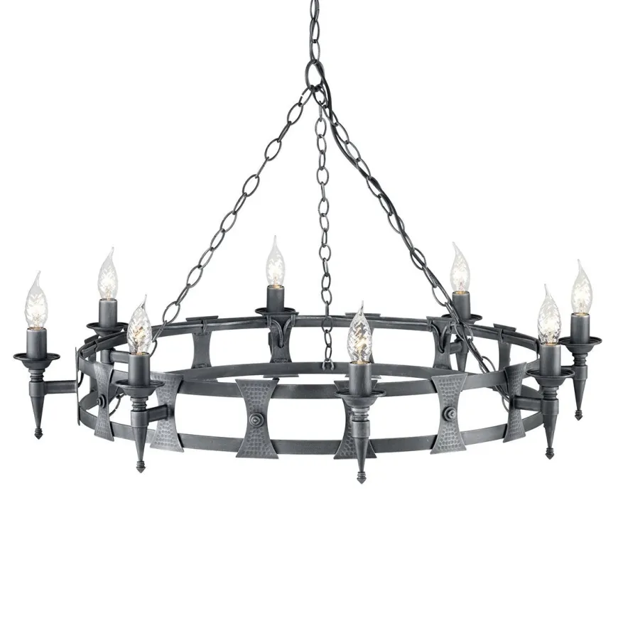 Saxon Black And Silver Ø90 - Elstead Lighting - lampa wisząca