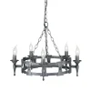 Saxon Black And Silver Ø60 - Elstead Lighting - lampa wisząca