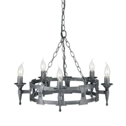 Saxon Black And Silver Ø60 - Elstead Lighting - lampa wisząca