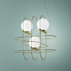 Setareh Ø45 złoty mosiądz - Fontana Arte - lampa wisząca