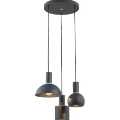 Sines 1472 - Argon - lampa wisząca 3 pł. na okrągłej podsufitce
