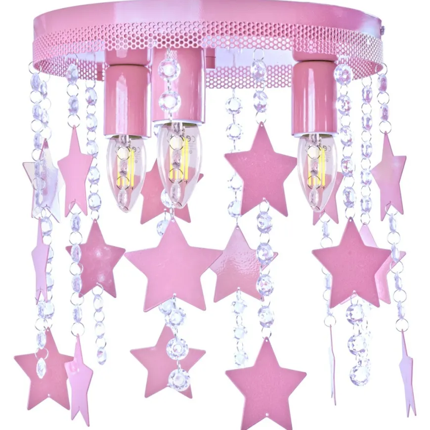 Star light pink - Milagro - kinkiet dziecięcy