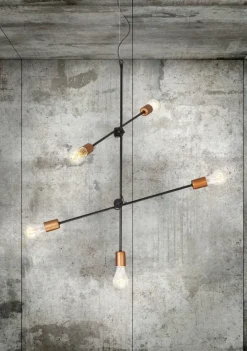 Sticks Black-Copper V 6270 - Nowodvorski - lampa wisząca nowoczesna