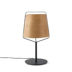 Stood H71 czarny, drewno - Faro - lampa biurkowa