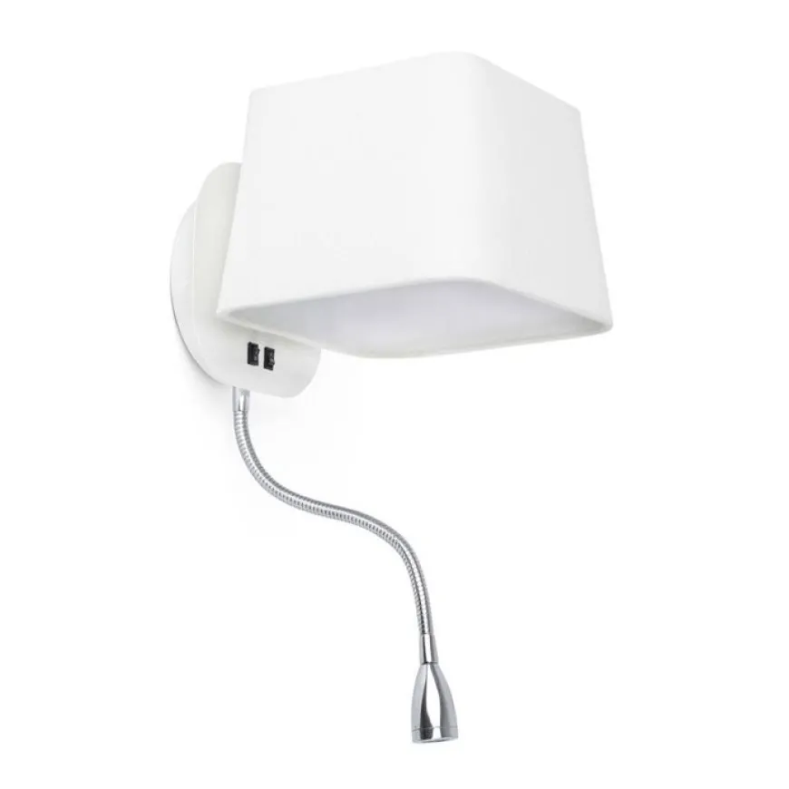 Sweet H45 biały, chrom - Faro - lampa ścienna