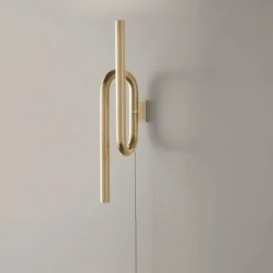 Tobia H40 złoty - Foscarini - lampa ścienna