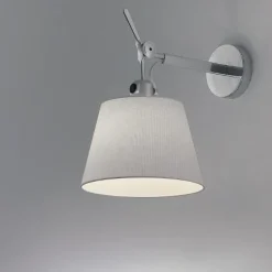 Tolomeo Ø18 aluminium, szary - Artemide - lampa ścienna