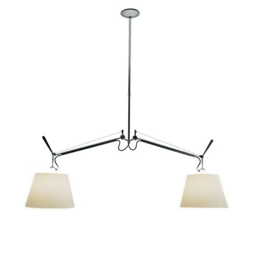 Tolomeo Basculante 32 parchment aluminium - Artemide - lampa wisząca